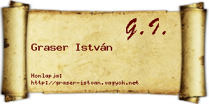Graser István névjegykártya
